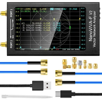-F V2 Векторный сетевой анализатор 50 кГц-3 ГГц антенный анализатор HF VHF UHF VNA 4,3 дюйма с 5000 мАч