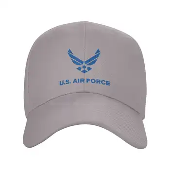 Логотип ВВС США с печатным графическим логотипом бренда Высококачественная джинсовая кепка Вязаная шапка Бейсболка