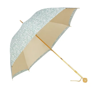 Suxun Светло-зеленый двухслойный зонт женский с длинной ручкой и прямым стержнем от дождя и прозрачный зонт