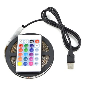 USB Светодиодная Подсветка экрана компьютера или телевизора с дистанционным управлением 5 В Водонепроницаемая RGB SMD5050 Светодиодная Лента Для Подсветки ПК