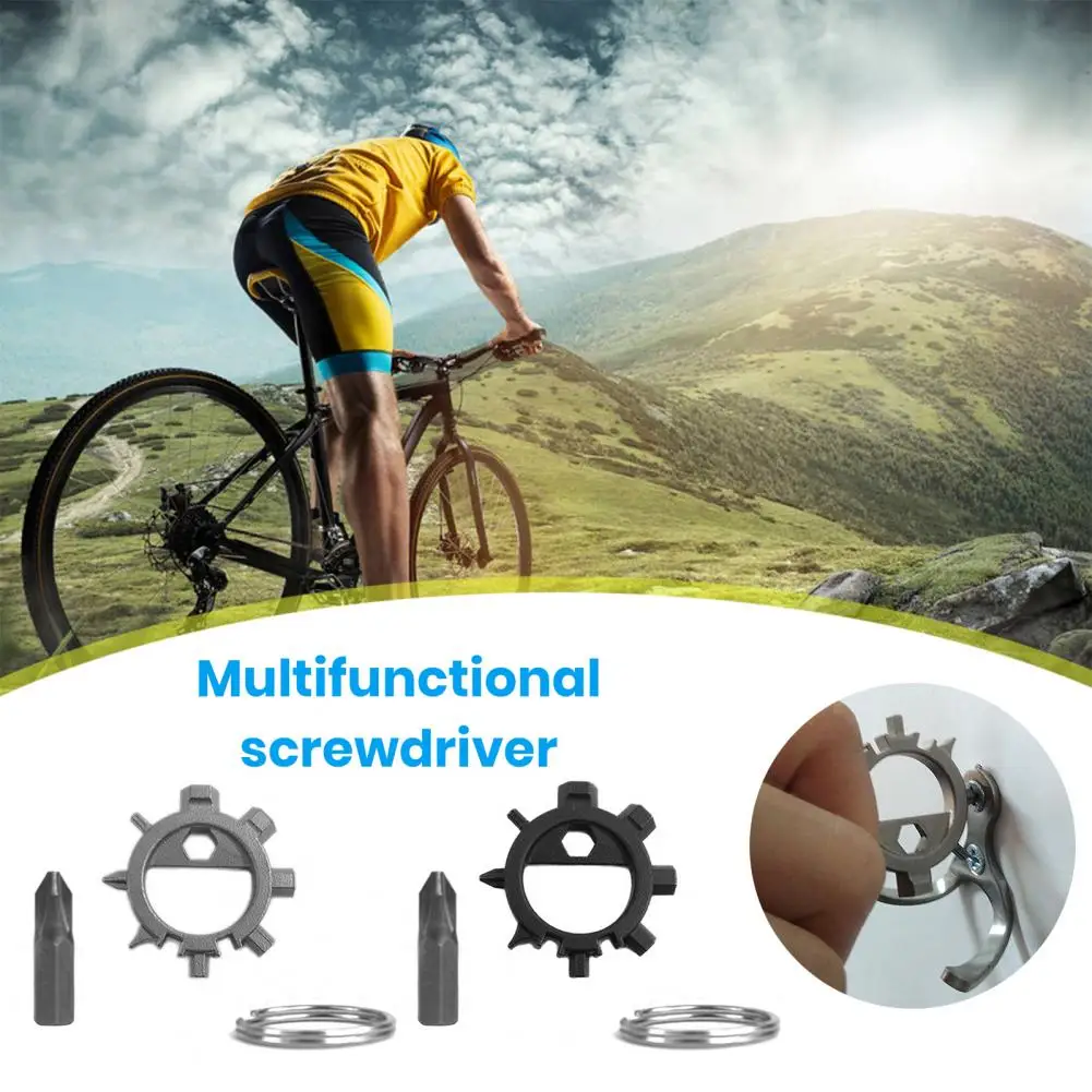 Велосипедная отвертка, инструмент для ремонта велосипедов, компактная многофункциональная отвертка, коррозионностойкий инструмент для ремонта велосипедов для кемпинга