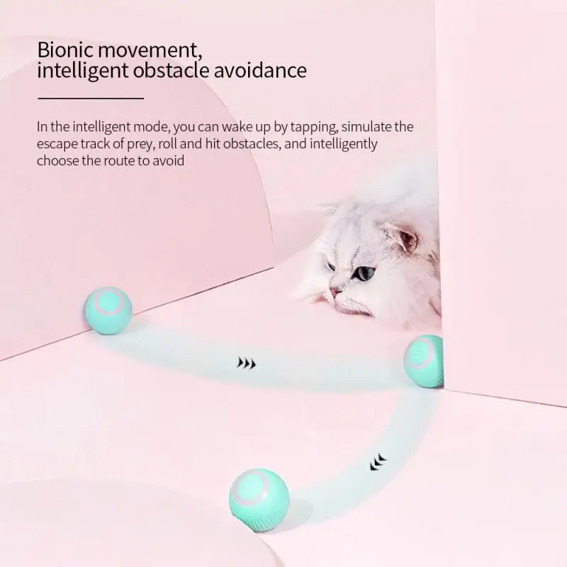 1-7 шт., электрический шарик для дразнения кошачьей мятой, Молярный шарик 43 мм, высококачественный шарик для дразнения кошек, Интеллектуальный самодвижущийся