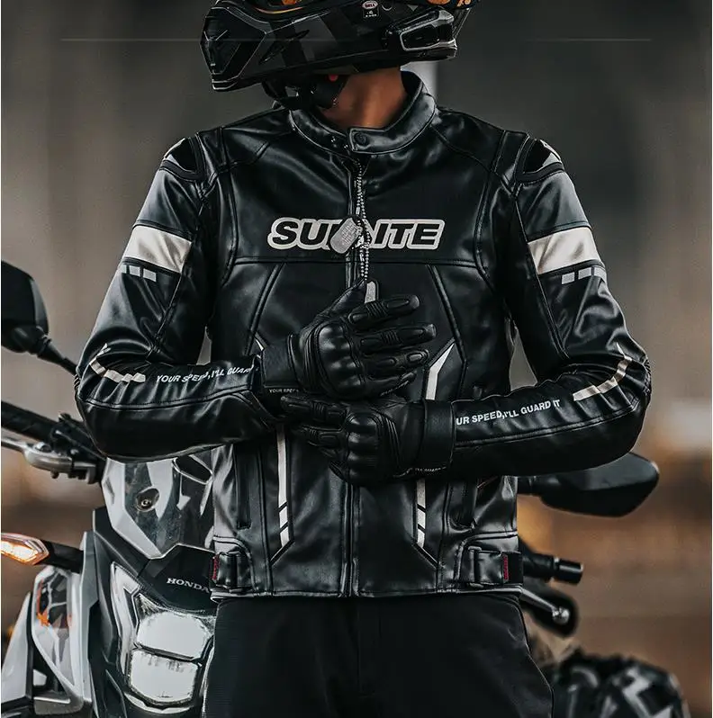 Мотоциклетный костюм для велоспорта, зимняя теплая и ветрозащитная куртка, мотоциклетный кожаный костюм для защиты от холода, гоночный костюм для мотоциклов