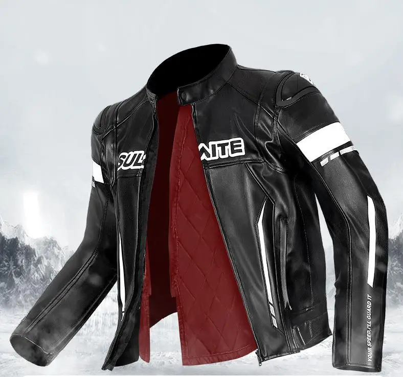 Мотоциклетный костюм для велоспорта, зимняя теплая и ветрозащитная куртка, мотоциклетный кожаный костюм для защиты от холода, гоночный костюм для мотоциклов
