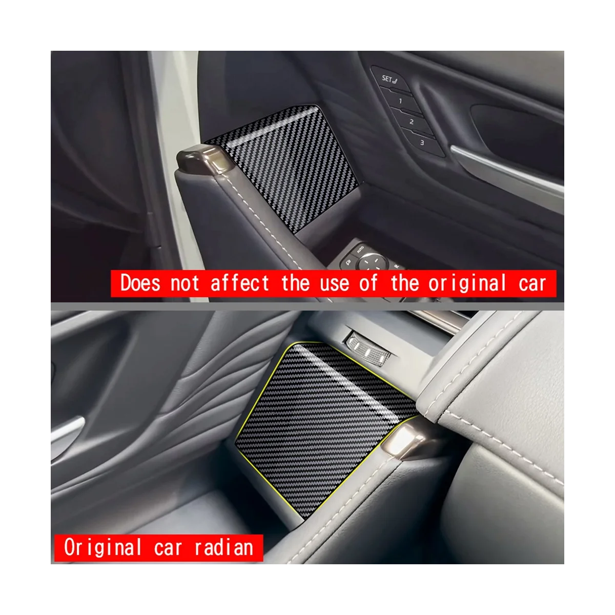Автомобильный стеклянный переключатель с рисунком из углеродного волокна Украшение верхней панели Наклейки на дверной подлокотник для Toyota Alphard 40 Series 2023+