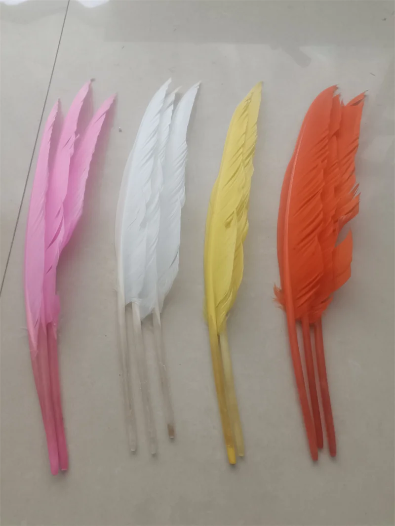 100шт Перья из натуральных гусиных перьев 25-30 см, разноцветные перья лебедя для украшения дома, украшения для вечеринок 
