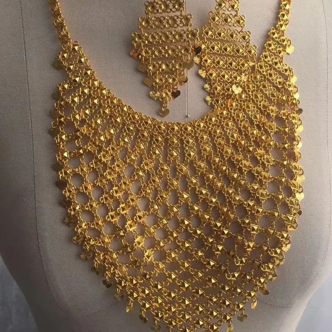 2023 Новое ожерелье из Дубайского сплава, серьги для женского модного ювелирного набора DD10271