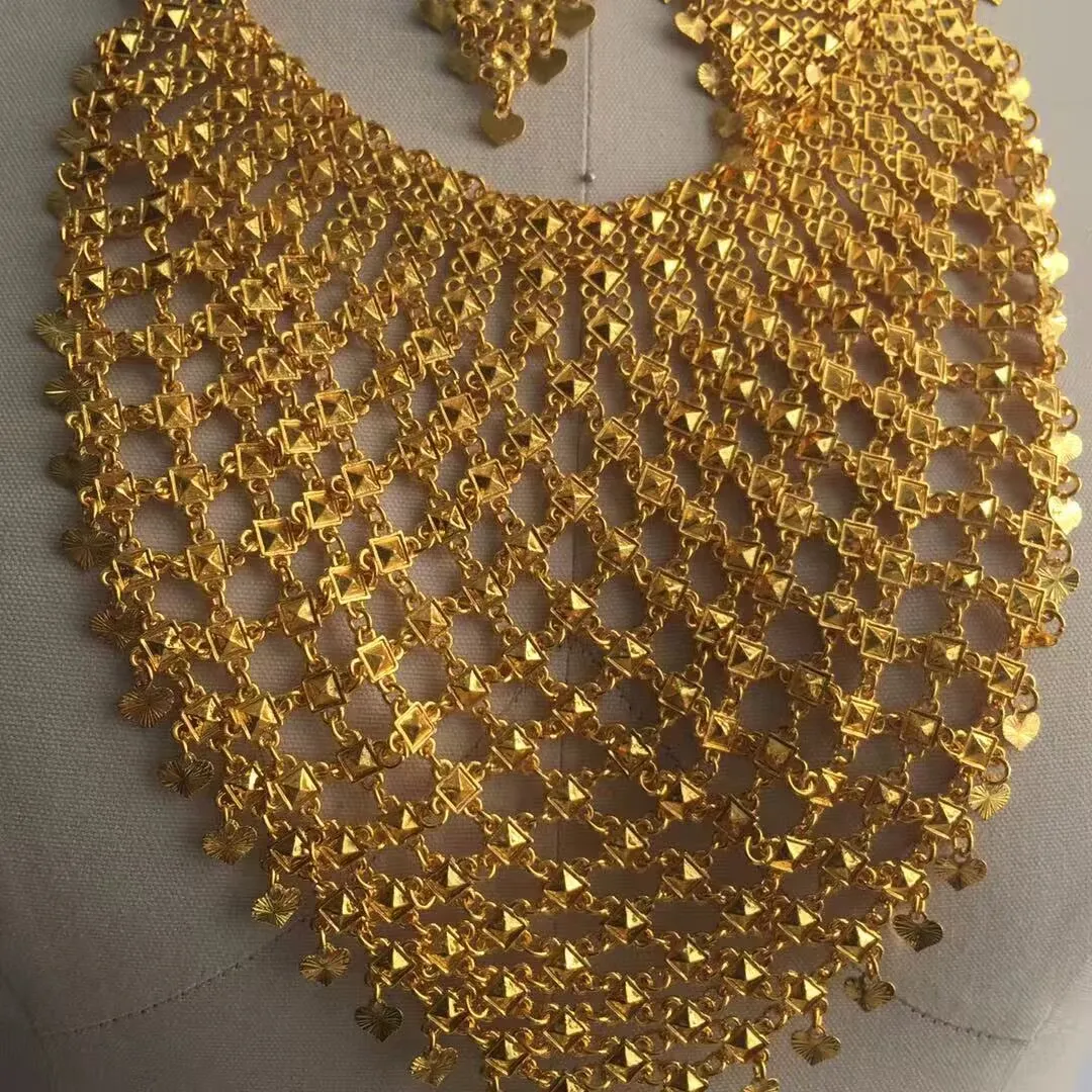 2023 Новое ожерелье из Дубайского сплава, серьги для женского модного ювелирного набора DD10271