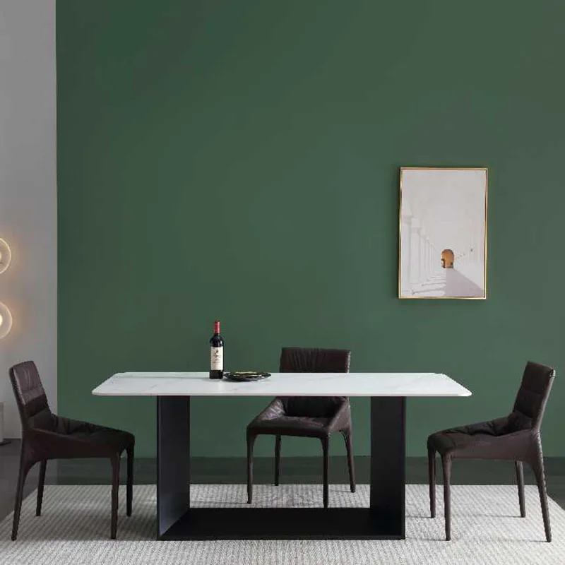 Кожаный офисный обеденный стул Nordic, Металлический Современный дизайнерский стул Luxery Lounge, Эргономичная мебель для отеля Balcony Sillas Comedor.