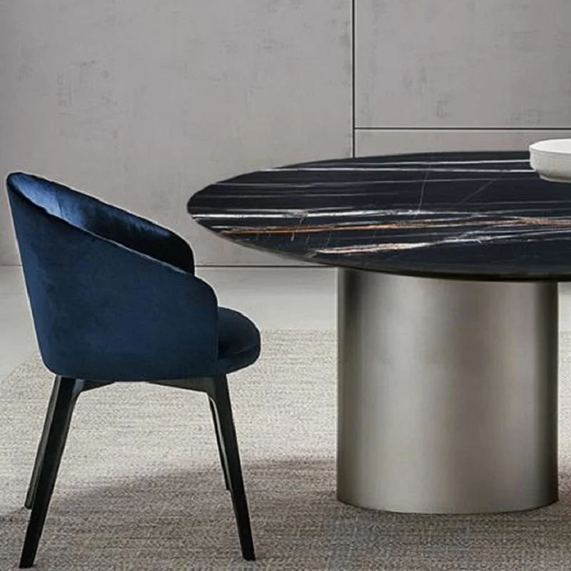 Современный минималистичный домашний прямоугольный обеденный стол из массивной доски
