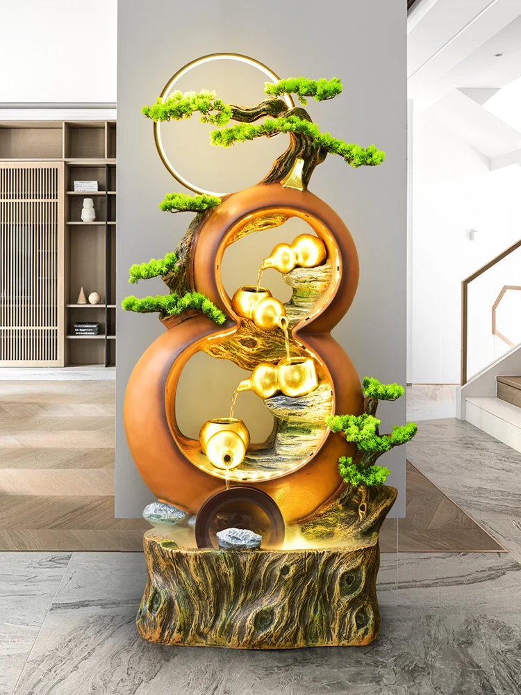 Водная гостиная тыква фонтан фортуны ландшафтные украшения офис колесо фэншуй напольные украшения