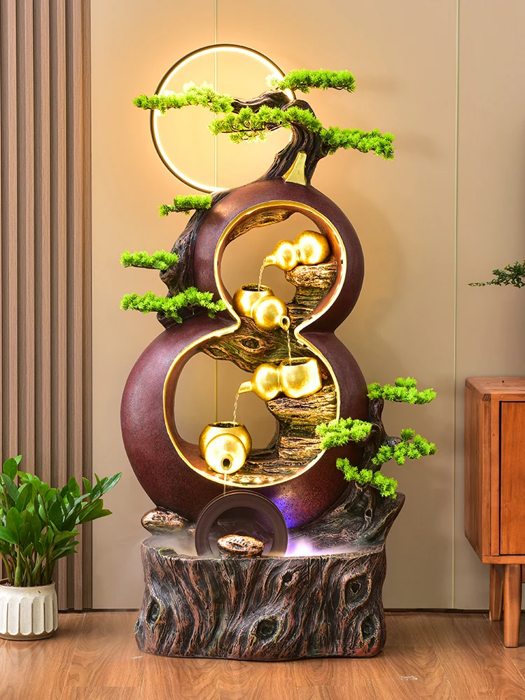 Водная гостиная тыква фонтан фортуны ландшафтные украшения офис колесо фэншуй напольные украшения