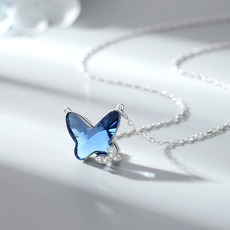 2023 Новое Модное ожерелье с бабочкой, Женские ювелирные изделия, подарок Премиум-класса для вечеринки, серебро S925 пробы