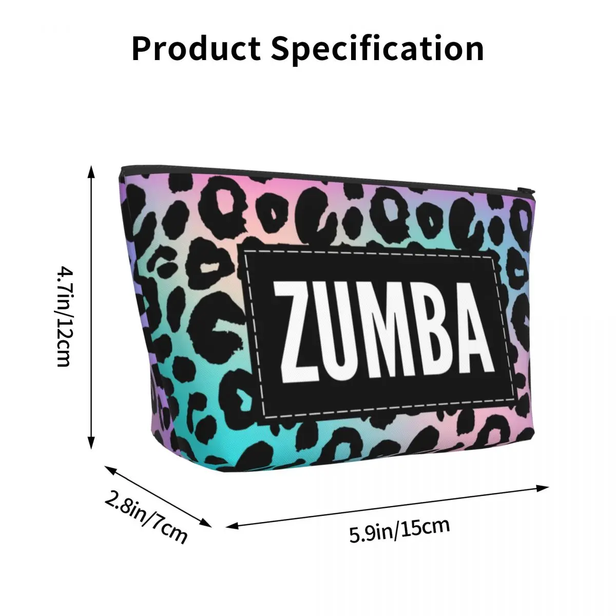 Женская косметичка Leopard Zumba, милая косметичка для фитнеса большой емкости, Косметички для хранения косметики, туалетные сумки