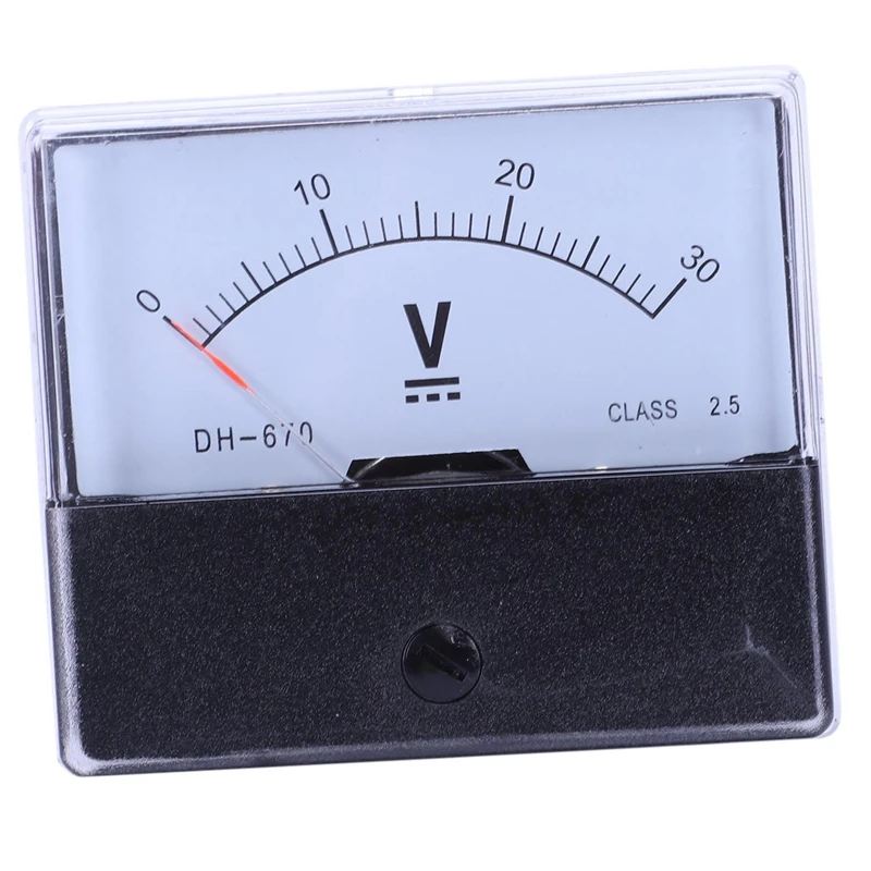 DH-670 Точность DC 30V Аналоговый Панельный Измеритель Вольтметр и DC 0-50A Аналоговый Амперметр Амперметр Текущая Панель + 50A 75MV Шунтирующий резистор