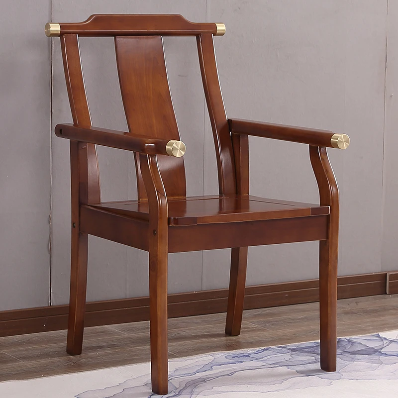 Обеденный стул со спинкой из массива дерева, кабинет, Чайный ресторан, Домашнее кресло для отдыха пожилых людей, Обеденный стул, стул для Маджонга, мебель Sillas, WKDC