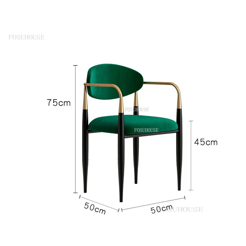 Современные обеденные стулья со спинкой на заказ, Мебель для гостиной, Стул для переговоров, стул для столовой, Железное Кресло Со спинкой, Стул для ногтей A