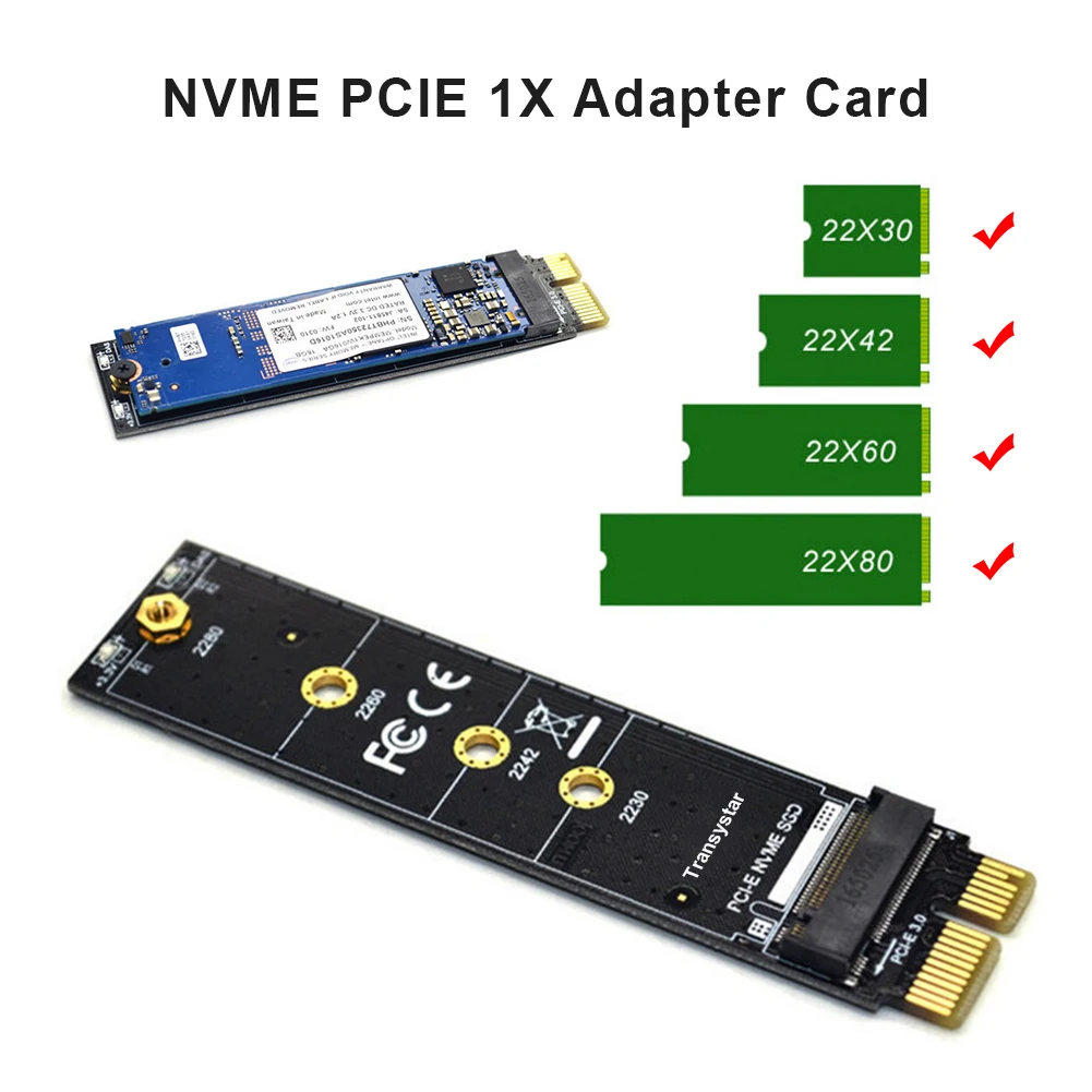 M.2 NVME SSD Преобразует карту адаптера M2 M Key Твердотельный накопитель Sdd для портативных ПК
