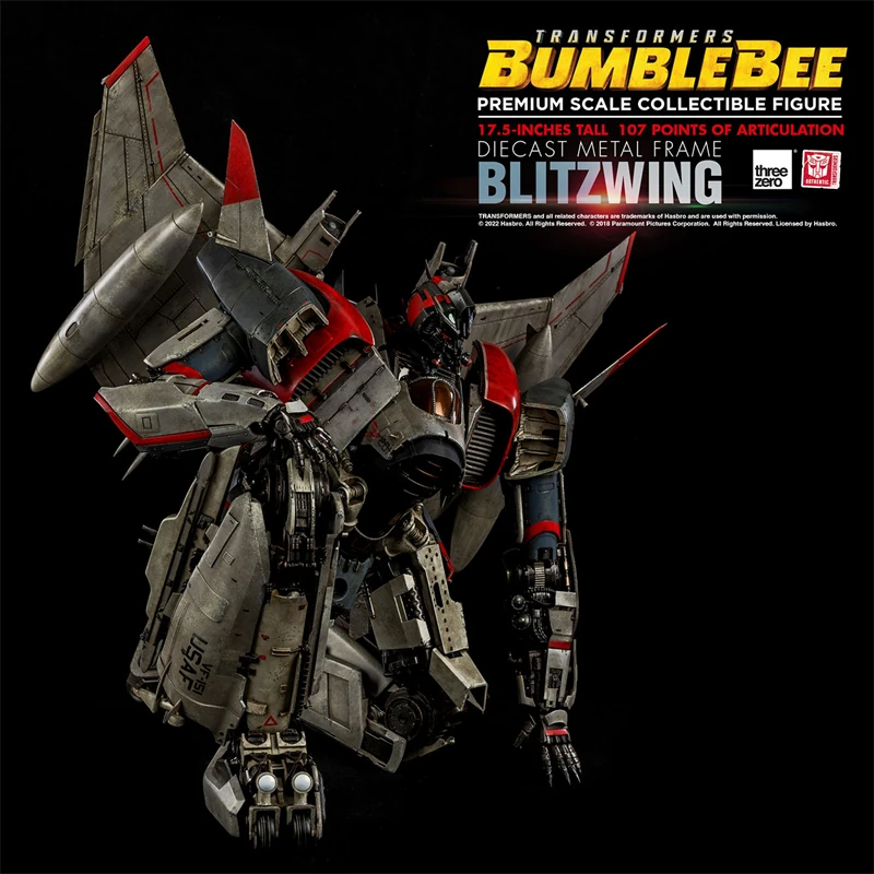 【В наличии】3A Threezero Transformers Premium Blitzwing BumbleBee Movies Металлическая Фигурка Героя Для Мальчиков Коллекционная Игрушка