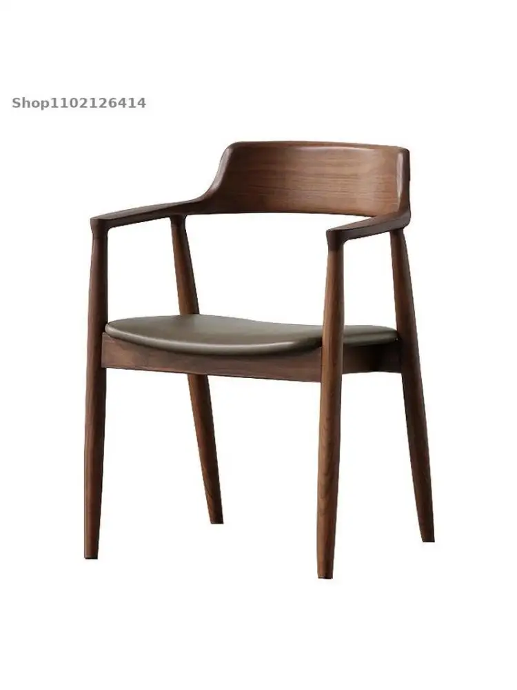 Простой президентский стул отдыха ресторан переговорный стол стул Хиросима спинки кресла Office для дома нордическая твердая древесина
