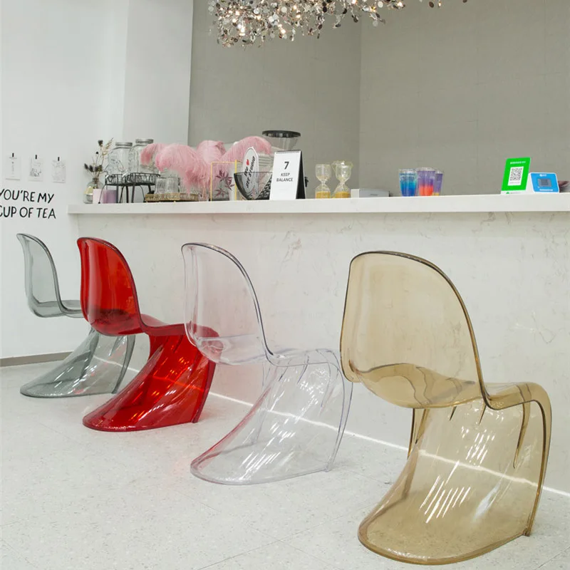 Прозрачный обеденный стул для кухни Дизайнерские хрустальные обеденные стулья Современный минималистичный роскошный акриловый кухонный стул мебель для дома