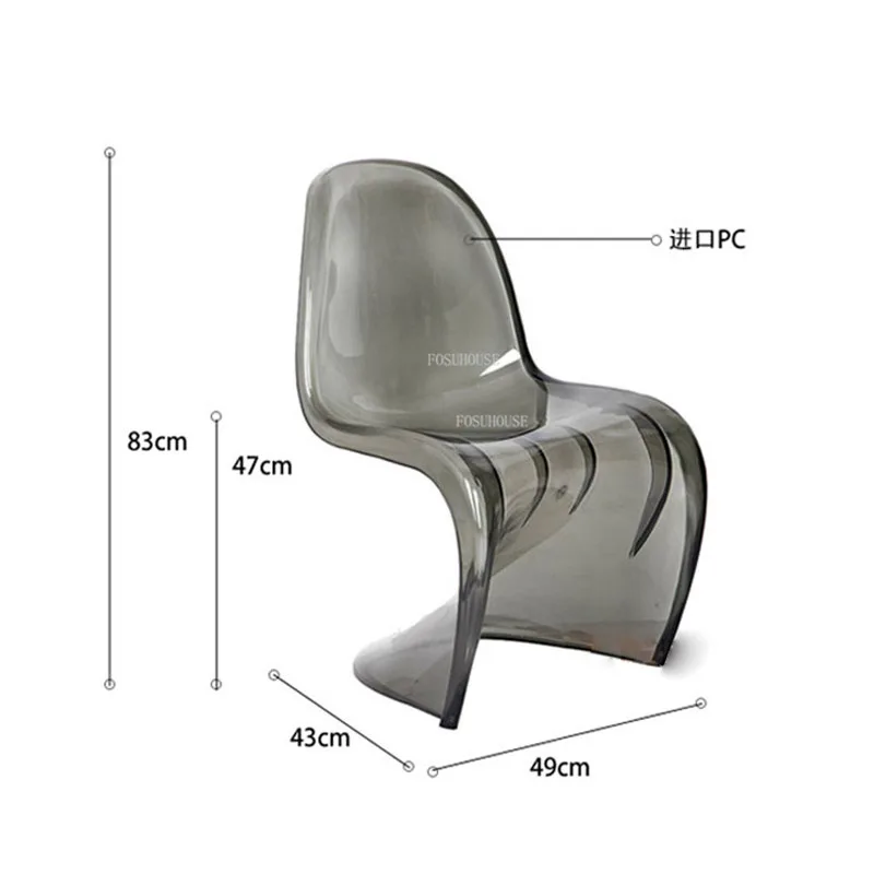 Прозрачный обеденный стул для кухни Дизайнерские хрустальные обеденные стулья Современный минималистичный роскошный акриловый кухонный стул мебель для дома