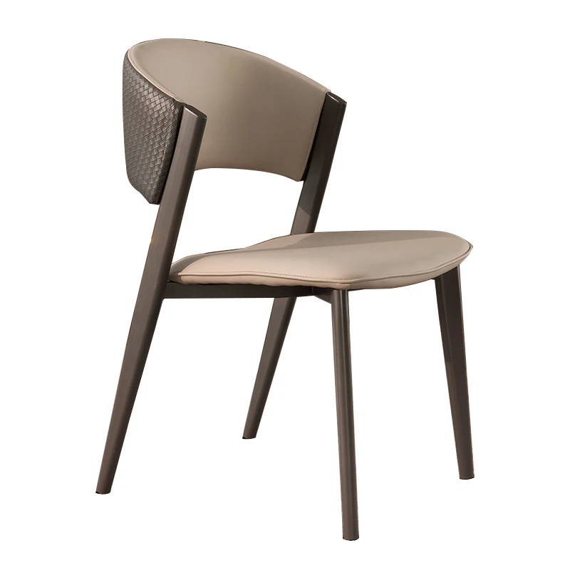Роскошный обеденный стул в скандинавском стиле Из металла и кожи, Современный Офисный стул на балконе, Дизайн туалетного столика, Дизайн шезлонга для спальни, Мебель для ресторана