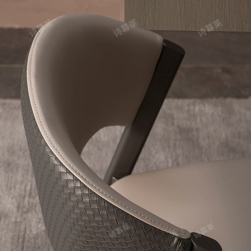 Роскошный обеденный стул в скандинавском стиле Из металла и кожи, Современный Офисный стул на балконе, Дизайн туалетного столика, Дизайн шезлонга для спальни, Мебель для ресторана