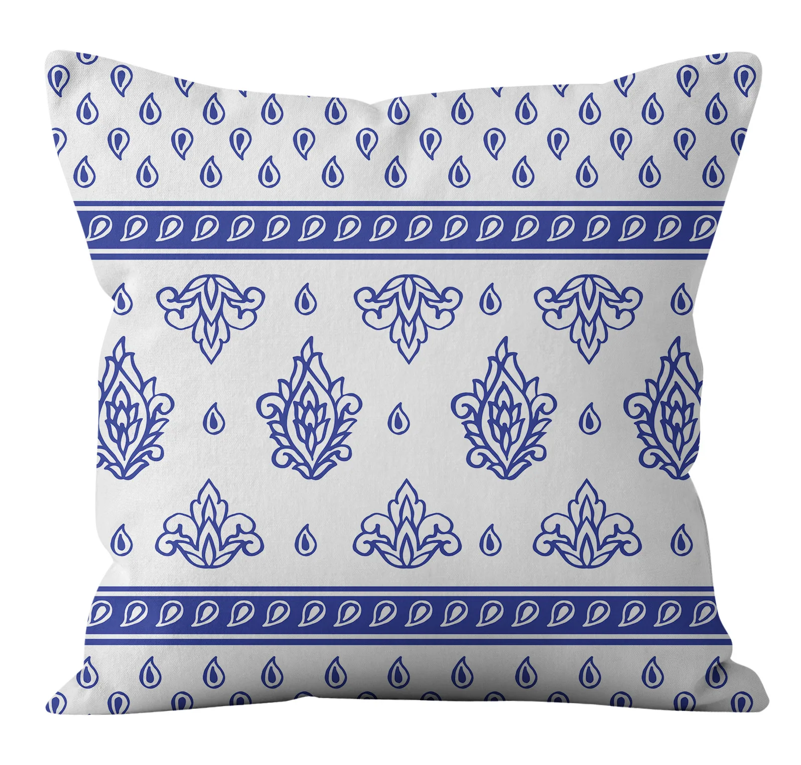 Простая синяя сине-белая керамика, Наволочка с геометрическим рисунком, чехол для диванной подушки, украшение для дома