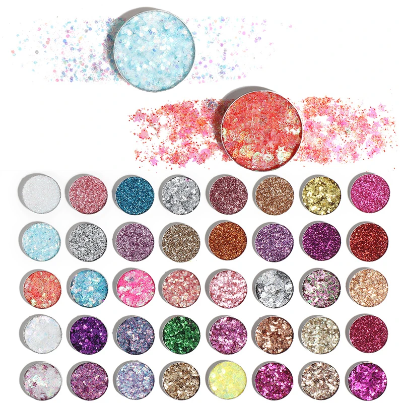 40 Цветная Палитра Теней для век Colorful Artist Shimmer Glitter, Матовая пигментированная Пудра, Прессованные Тени Для век, Набор для макияжа