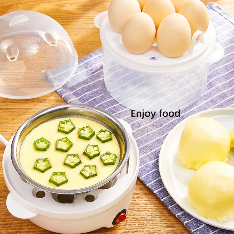 Многофункциональная пароварка для яиц Электрическая яйцеварка Кухонная машина для приготовления кукурузного молока на пару Быстрый Двухслойный пароварка для яиц