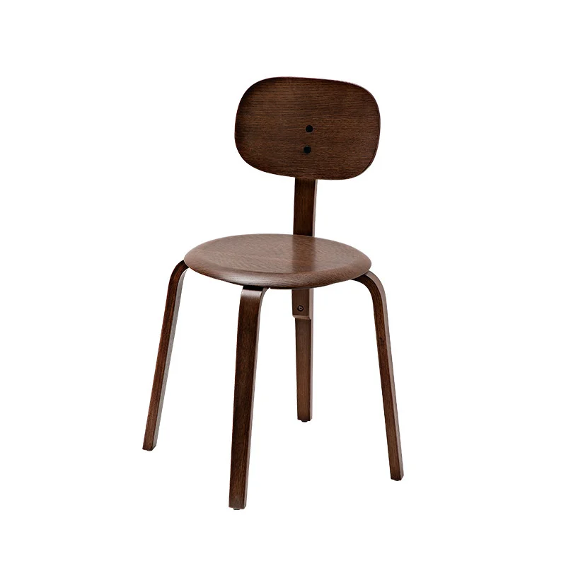 Современный обеденный стул из массива дерева, Скандинавский Дизайнерский Маленький семейный стул для отдыха, Семейные стулья для переговоров с откидной спинкой, столовая