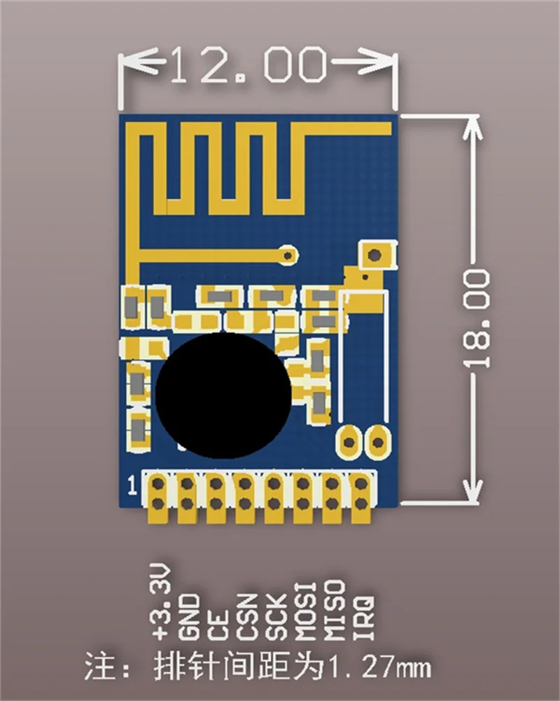 Патч беспроводного модуля 2.4G NRF24L01 + Сверхмалый размер