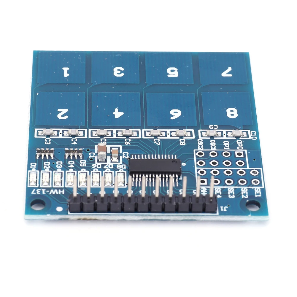 TTP226 Цифровой емкостный переключатель Модуль сенсорного датчика 2,4 В-5,5 В Модули емкостного переключателя Эффективное низкое энергопотребление