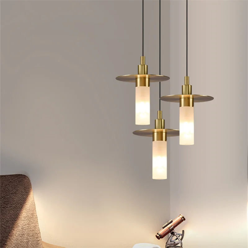 Современный Латунный подвесной светильник LED Nordic Simply Creative Chandelier Лампа для дома Столовая Спальня Бар