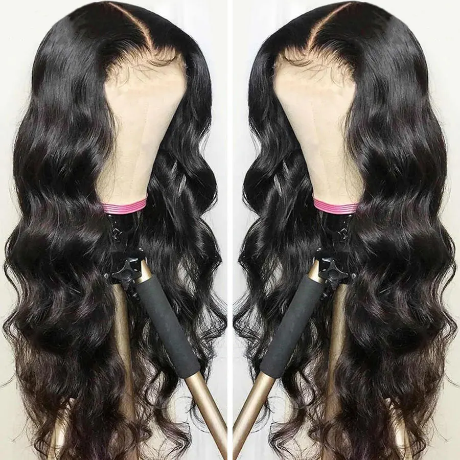 Бразильский парик с волнистыми кружевами спереди 13x4 HD Прозрачная кружевная бесклеевая застежка для женщин, человеческие волосы