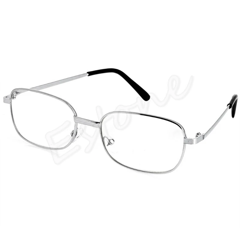 Металлические полнокадровые очки для чтения с линзами из твердой смолы + 1,00 ~ 4,00 +
