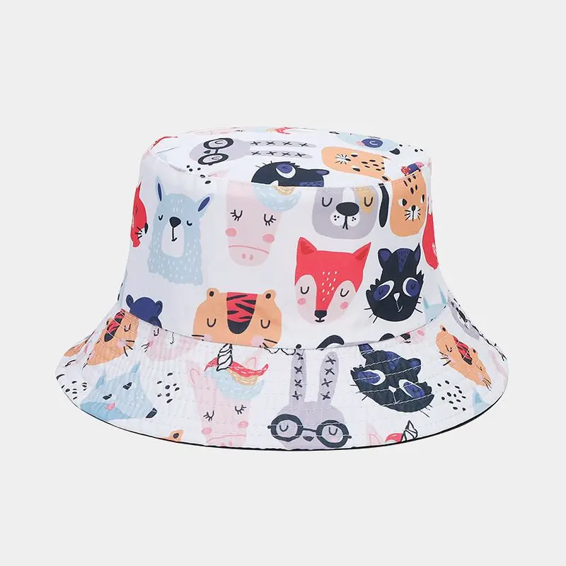 Хлопковая панама с рисунком кота из мультфильма Four Seasons, Рыбацкая шляпа, солнцезащитная кепка для мужчин и женщин для путешествий на открытом воздухе 185