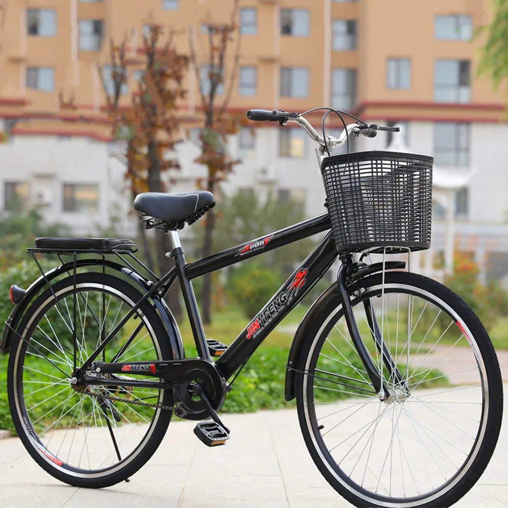 26-дюймовый велосипед Для поездок на работу, Толкающий велосипед Из Высокоуглеродистой стали, Чувствительное Торможение, Регулируемая Подставка для головы Гуся, транспортное Средство