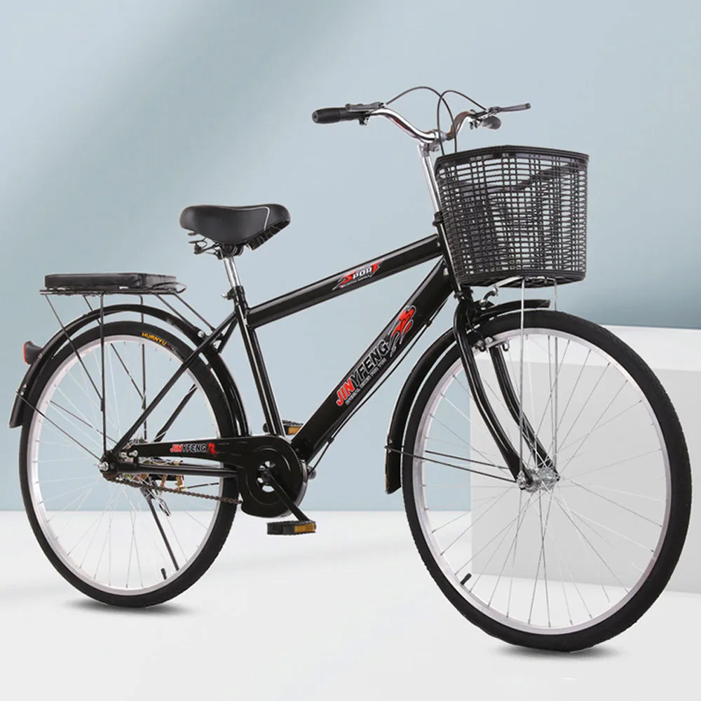 26-дюймовый велосипед Для поездок на работу, Толкающий велосипед Из Высокоуглеродистой стали, Чувствительное Торможение, Регулируемая Подставка для головы Гуся, транспортное Средство