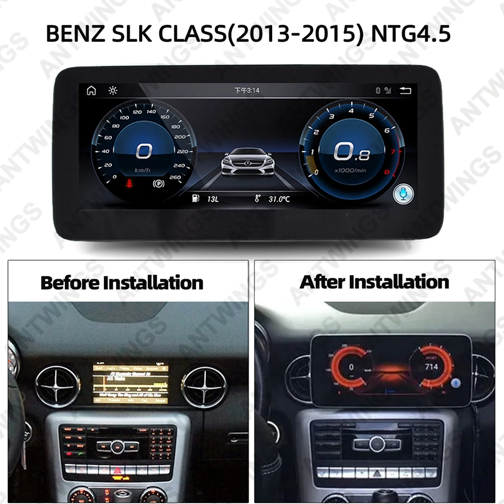 ANTWINS 10,25 дюймов Мультимедийный Автомобильный Радиоприемник automotiva Benz Автомобильные аксессуары Стереоплеер для Benz SLK Class 2013-2015 NTG4.5 Carplay