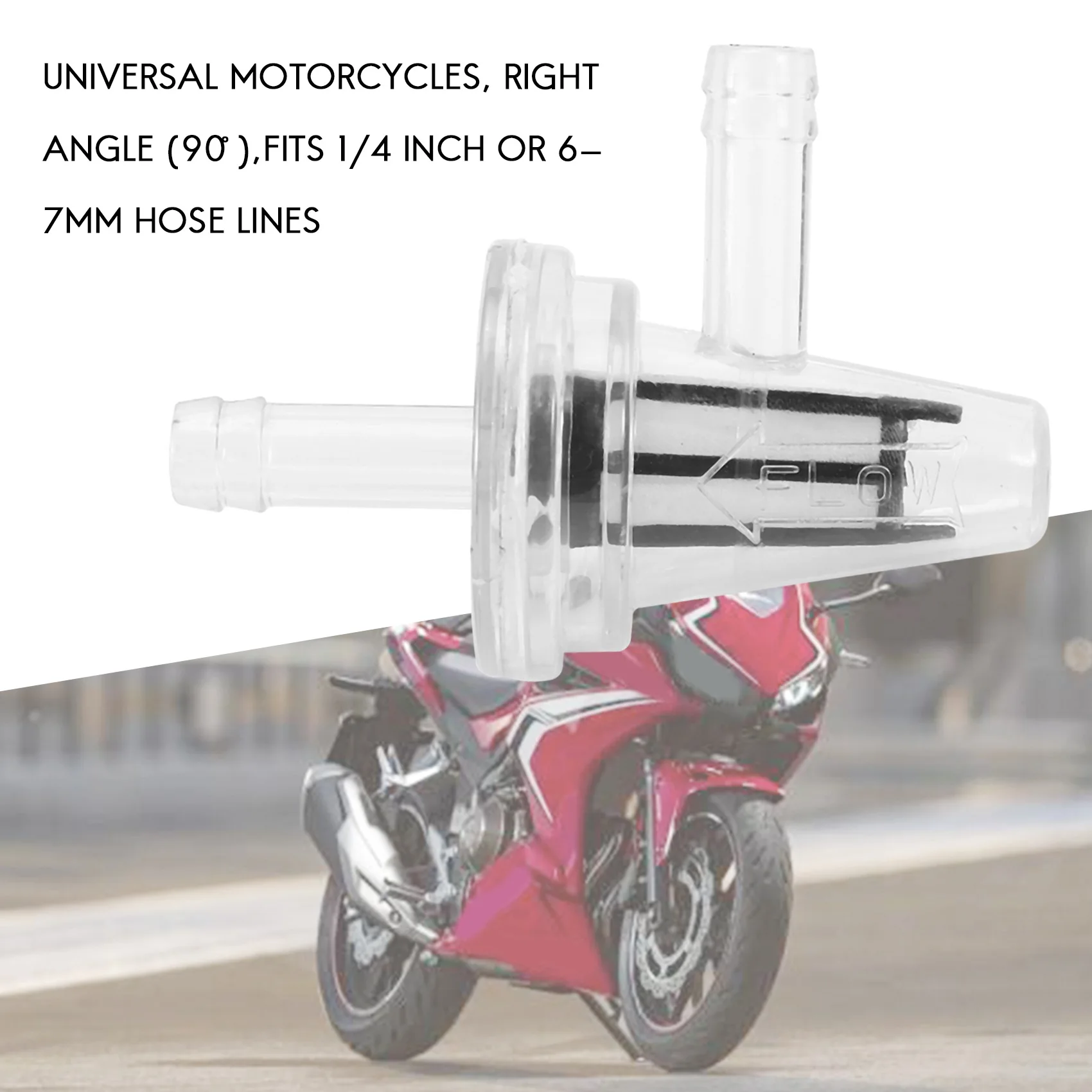 3шт Универсальный Мотоциклетный Прямоугольный Встроенный Топливный Фильтр 1/4 дюйма 6 мм Шланговые Линии для