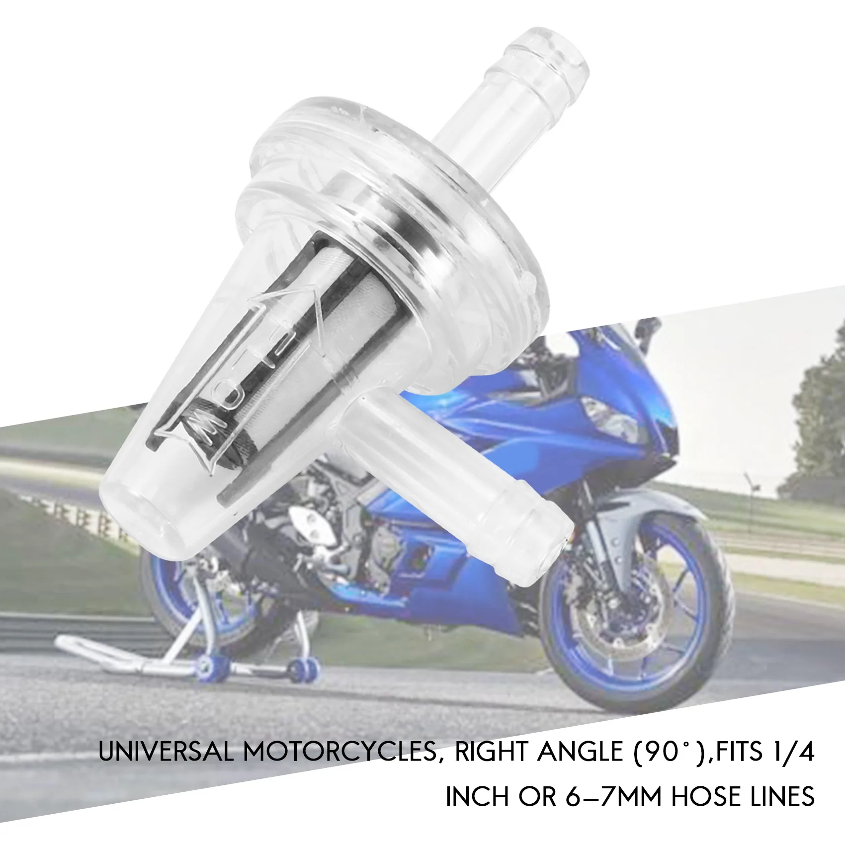 3шт Универсальный Мотоциклетный Прямоугольный Встроенный Топливный Фильтр 1/4 дюйма 6 мм Шланговые Линии для