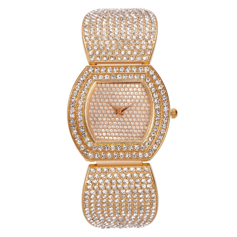 ROL-001 Высококачественные роскошные модные женские часы с бриллиантами, из материала в виде стальной полосы, который не выцветает, и бесплатная доставка