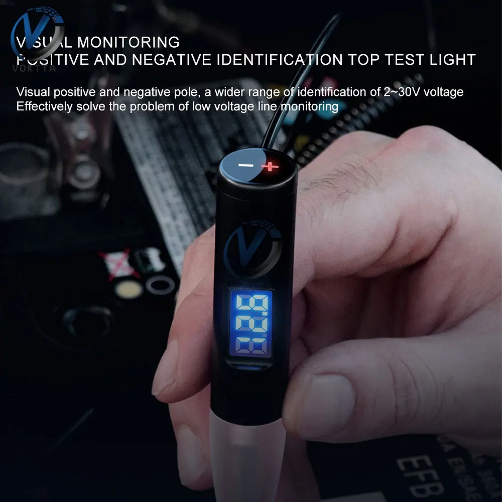Ручка для тестирования напряжения электрической цепи 24 В, ручка для тестирования мощности светодиодного цифрового дисплея, Инструменты для ремонта автомобилей, инструменты для диагностики автомобилей