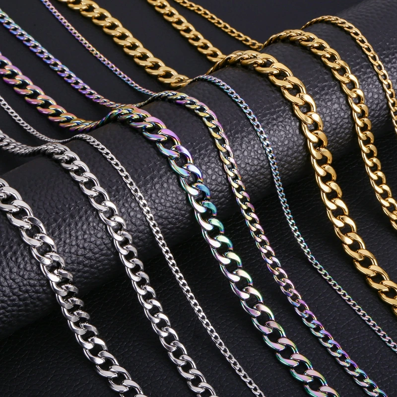 Ожерелье из нержавеющей стали NK с двойным плетением, четырехстороннее ожерелье-шарм для мужских ювелирных изделий, цветостойкое и водонепроницаемое, в стиле рок-хип-хоп