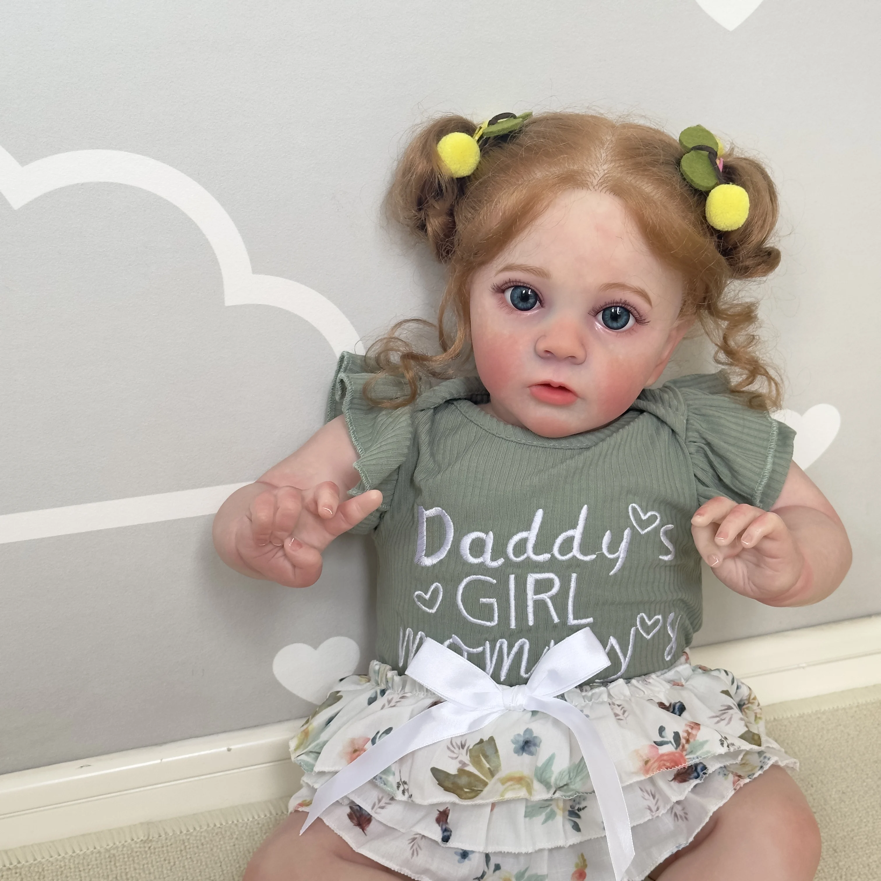 60-Сантиметровая кукла-Реборн для малышей Missy Girl Реалистичная 3D-картина с видимыми венами, укоренившимися волосами, Высококачественное коллекционное искусство