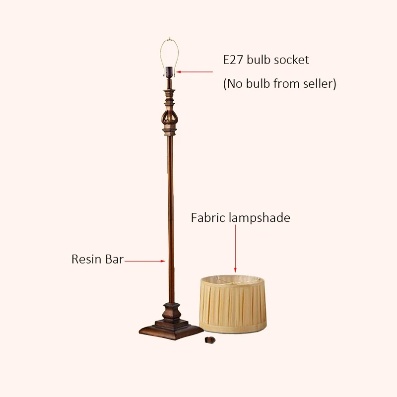 Современный простой скандинавский торшер для спальни, европейский декор для дома, лампа для освещения гостиной отеля, прикроватная тканевая подставка для светильника