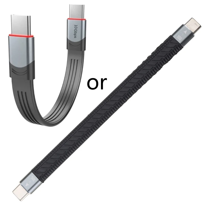 Короткий кабель передачи данных Type C PD 60 Вт для MACBOOK Кабель быстрой зарядки USB C для 3 кабелей