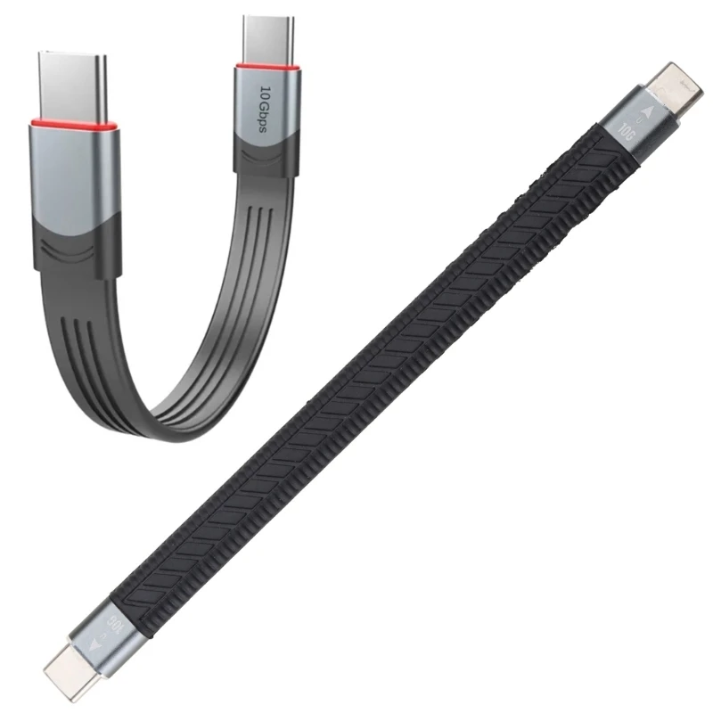 Короткий кабель передачи данных Type C PD 60 Вт для MACBOOK Кабель быстрой зарядки USB C для 3 кабелей